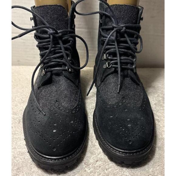 Saks Fifth Ave mens Ankle boot size 10 M black suede leather